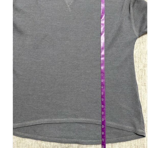 Seven7 Gray Waffle Knit Thermal Size L Long Sleeve Outdoor Base Layer - Picture 7 of 8
